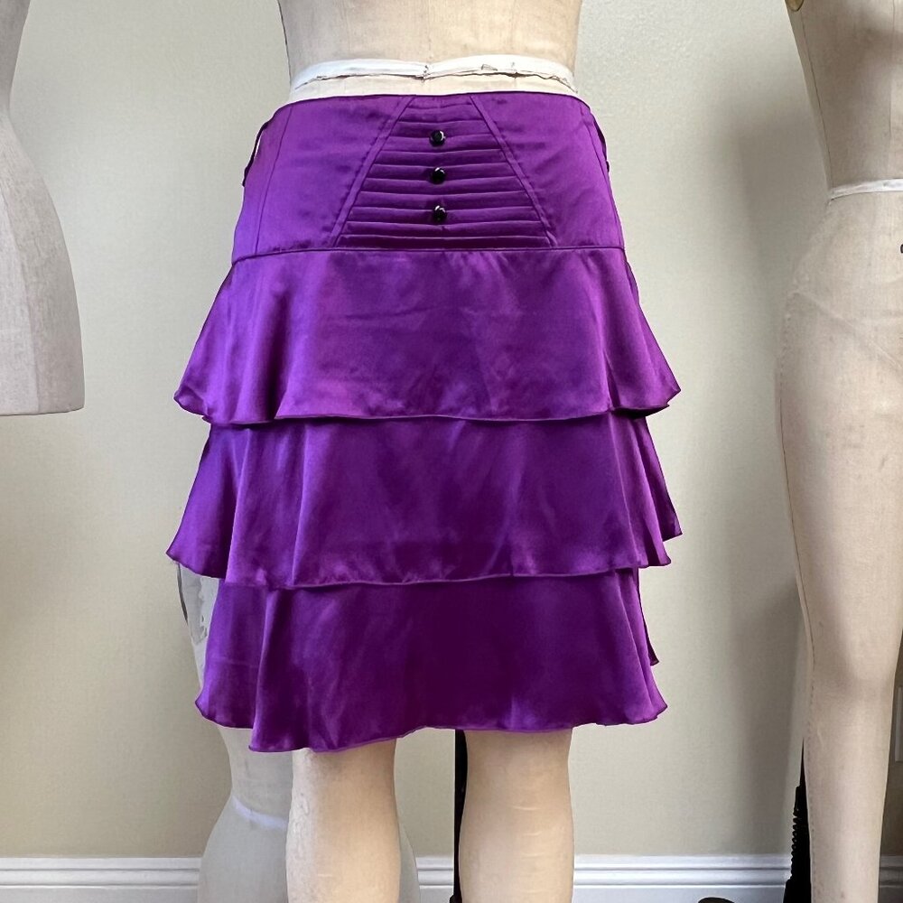 NWT $110 Suzabelle Tiered 100% Silk Skirt from the 2000s Y2K